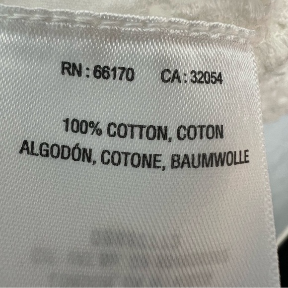 Meadow Rue by Anthropologie White Eyelet Ruffle Peplum Blouse Size 12 - Picture 7 of 7